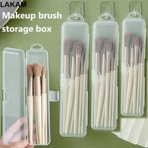 LAKAM 1 Cái Hộp Bảo Quản Bàn Chải Trang Điểm, Có Nắp Bút Chì Lông Mày Bộ Đồ Ăn Đũa Hộp Nhựa Tổ Chức, Dụng Cụ Làm Đẹp Di Động Trong Suốt Đa Năng