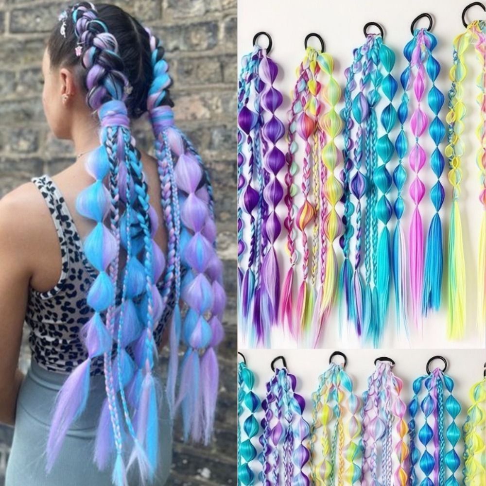 SENRTY Lantern Bubble Twist Braid, Tóc thắt nút đèn lồng dài nhiều màu sắc, Dreadlock tự nhiên Thắt dây buộc tóc chuyển màu quấn tóc sử dụng hàng ngày