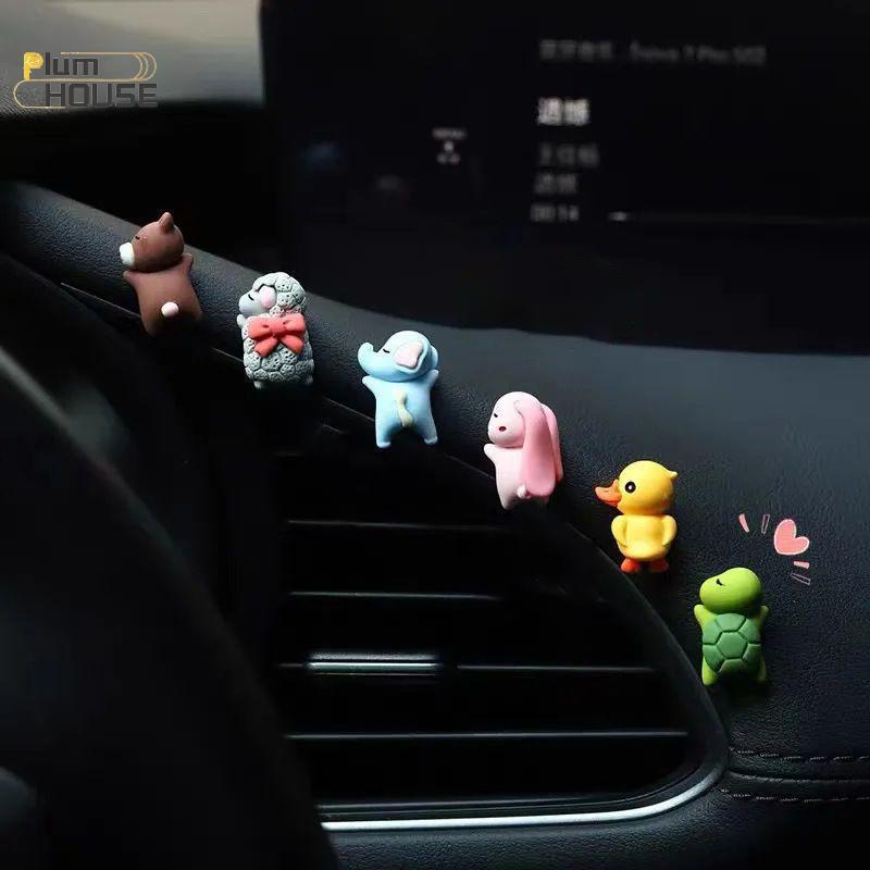 PlumHOUSE 6 Cái / bộ Dễ Thương Nằm Rùa Mini Trang Trí Nội Thất Ô Tô Ngộ nghĩnh Tự Động Điều Khiển Trung Tâm Gương Chiếu Hậu Đồ Trang Trí Cho Phụ Kiện Ô Tô VN