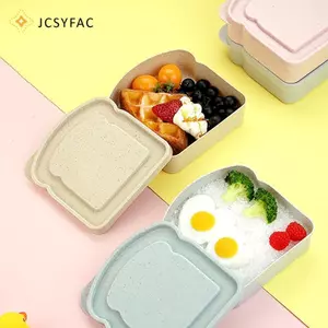 JCSYFAC Cơm Trưa Bánh Mì Nướng Bánh Sandwich Hộp Đựng Nhiều Màu Dung Tích Lớn Nhân Viên Văn Phòng Nhựa Bento Case Dễ Dàng Làm Sạch Nhẹ Di Động Mới
