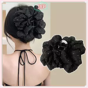 JRP Retro Mới Lớn Bướm Mây Lưới Kẹp Tóc Thời Trang Đuôi Ngựa Cá Mập Lấy Kẹp Bé Gái Quà Tặng Phụ Kiện Tóc JRP