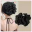 JRP Retro Mới Lớn Bướm Mây Lưới Kẹp Tóc Thời Trang Đuôi Ngựa Cá Mập Lấy Kẹp Bé Gái Quà Tặng Phụ Kiện Tóc JRP