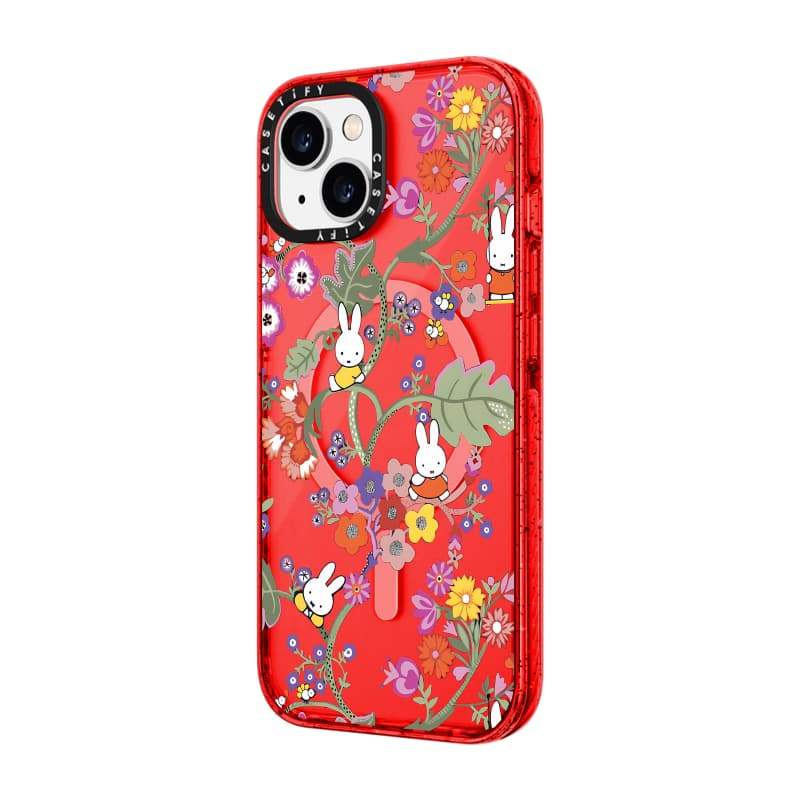 CASECASE X Miffy Vine Cam / Đỏ / Perri Bộ Sưu Tập Kẹo Tím Màu Trong Suốt Cứng Hút Từ Tính Tác Động Dành Cho Apple IPhone 13 14 15 16 17Pro Max Plus Có Hộp