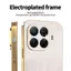 Ốp YJD Cho Xiaomi 17T Pro Gold Silk Skin Khung Mạ Điện Chống Rơi Vỏ Điện Thoại