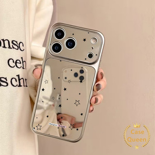 Ốp Lưng Tương Thích Cho iPhone 17 15 16 11 13 12 14 Pro Max XR X XS Max 17 Air 14 Plus Thời Trang Đơn Giản Toàn Màn Hình Ngôi Sao Màu Trơn Gương Tức Thì