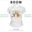 BOOM Áo Baby Tee Nữ Cotton Ôm Body-Áo Thun Ngắn Tay Y2K In Hình PhongCách Mùa Hè, Cổ Tròn Hàng Đầucách hàn quốc phong209