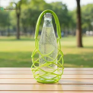 BeautifulHomeA Túi Tote Silicon Có Thể Giặt Được Chai Nước Có Thể Tái Sử Dụng Túi Tote Cốc Thảm Đồ Uống Cà Phê Trà Sữa Túi Đựng Lưới Giỏ VN