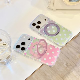 Ốp Lưng Cứng Tương Thích Với iPhone 15 15Pro 15ProMax 16 16Pro 16ProMax 17 17Pro 17ProMax Ốp Nam Châm Họa Tiết Điểm Sóng Mờ