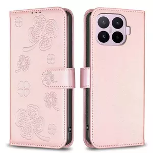 Ốp Lưng Cho Xiaomi 17T Pro Lucky Flower Series Khe Cắm Thẻ Da Chống Rơi Vỏ Điện Thoại