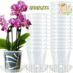 Chậu hoa điều khiển rễ có khay - Cốc gieo hạt thoáng khí - Chậu trồng thông gió thoát nước - Hộp trồng hoa lan mọng nước - Chậu trồng cây / Giao hàng miễn phí