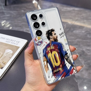 Không. 10 Cầu thủ bóng đá Back View Thích hợp cho Samsung A225G S26ULTRA A14 A555G S23FE A05 A355G S25ULTRA A545G Vỏ mềm silicon trong suốt