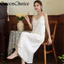 Phụ Nữ Đệm Cotton Sling Váy Ngủ Nữ Vintage Không Tay Homewear Váy Đồ Ngủ