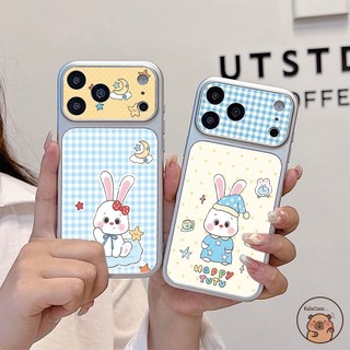 Dành Cho Xiaomi 17T Pro Poco X8 X7 X6 Neo X4 X3 GT NFC M8 M7 M6 Plus M5S M4 M3 M2 Pro Max Ốp Điện Thoại Nhìn Lớn Cửa Sổ Da PU Thỏ Dễ Thương Ngôi Sao Kẻ Sọc Mặt Trăng Vỏ Hoạt Hình