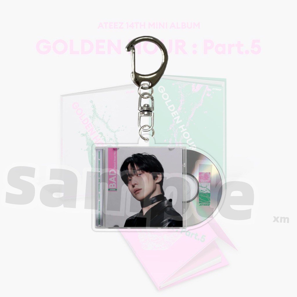 Móc khóa Acrylic SQ11 ATEEZ 14TH MINI ALBUM VÀNG GIỜ: Part.5 Mặt dây chuyền bền cho ba lô Túi & chìa khóa