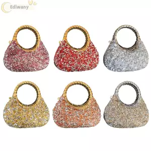 Túi kim cương giả mini EDIWANY, Túi acrylic chất liệu acrylic trang trí bằng kim cương giả, Thiết kế nhỏ một vai Long lanh Túi xách nhỏ cỡ nhỏ Túi xách trẻ em