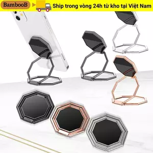 Khóa vòng BAMBOOB Xoay 360 Chân đế ngón tay Kim loại có thể thu vào