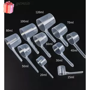 GAVESTO 5 Cái / bộ Muỗng Cà Phê, Thìa Đáy Phẳng Đa Năng Trong Suốt, Nhựa Cao Cấp Có Cân Thìa Đo Nhà Bếp Phụ Kiện Nướng Bánh