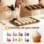 Bộ ép bánh quy bằng thép không gỉ Khuôn ép bánh quy với 13 đĩa 8 đầu ống Khuôn ép bột cho nhà bếp Cửa hàng nướng bánhidaevn