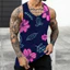 Dừa Hoàng Hôn 3D Tank Top Nam, Áo Vest Không Tay Mùa Xuân, Mềm Mại Thoáng Khí Dạo Phố Tee