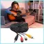Cáp chuyển đổi Video âm thanh GODD 3 5mm Nam sang 3RCA Đầu nối phích cắm cho loa