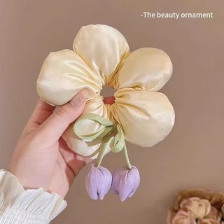 🌷Vòng buộc tóc hoa tulip nổi 3D nhồi bông - Dây buộc tóc nữ cao cấp kiểu xuân thời trang làm tóc búi tròn xinh đẹp