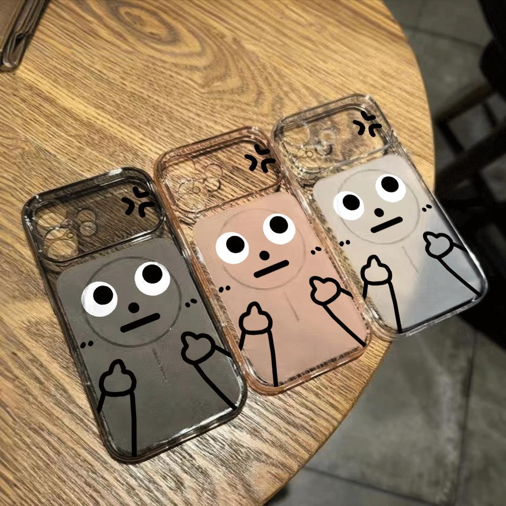Ốp lưng iPhone 16/15/14/13 Nhân Vật Đùa Ngộ Nghĩnh Phong Cách Vui Vẻ Chống Rơi 17por