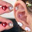 Bông tai chéo hình trái tim Acrylic - Ngọt ngào mát mẻ, Y2K, Gothic - Quà tặng trang sức cho bạn bè - Bông tai xỏ khuyên hình cánh - dành cho nữ Bé gái Mặc hàng ngày / Giao hàng miễn phí