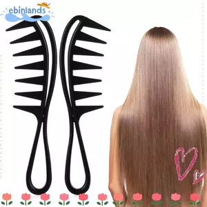 EBINLANDS Lược Răng Rộng Chăm Sóc Sức Khỏe Lược Nhựa Cá Mập Làm Tóc