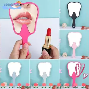 Gương trang điểm EBINLANDS, Gương cầm tay độ phân giải cao hình răng, Gương nhựa PVC đa năng