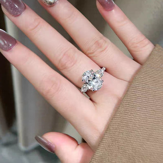 Người Mỹ Châu Âu Phong Cách Mới Mô Phỏng Moissanite Mở Nhẫn Nữ