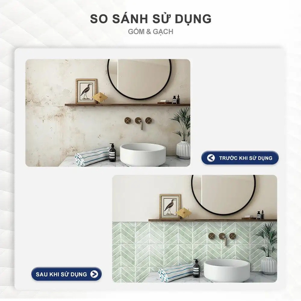 MORCART Miếng dán tường 29 x 23 cm, miếng trang trí gạch sứ, bề mặt 3D, phù hợp cho phòng bếp, phòng tắm và tường gạch sứ, chống nước và dầu mỡ, 1 tấm