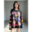 Milyfashion Loose Slimmer Look Gạc Đế Chống Nắng Dài Tay KT Cat In Hình T Co Giãn Nữ W8JJ