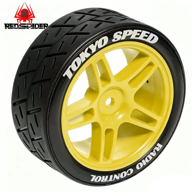 4 Bánh Xe Lốp Trôi Cứng 1 / 10 65 Mm Cho Tamiya TT01 TT02 XV01 PTG-2 Kyosho HPI HSP RC Drift Car On Road Touring Racing Car Tamiya Kyosho HPI Mugen Sakura 10303