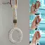 AqToCna Thời Trang Lấp Lánh Kim Cương Giả Bảng Chữ Cái Móc Khóa Chữ Dễ Thương Quyến Rũ Vòng Chìa Khóa Tinh Tế Bapa Phụ Kiện Trang Trí Quà Tặng AqToCna