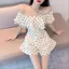 Mùa Hè Phong Cách Mới Phiên Bản Hàn Quốc Jumpsuit Nữ Tính Khí Jumpsuit Xù Voan Một Vai Polka Làm