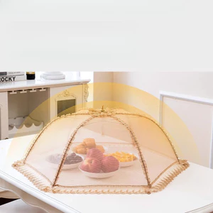 Vỏ bọc thực phẩm thoáng khí, mẫu mới, có thể gập lại, chống bụi, chống côn trùng, đa chức năng bàn ăn