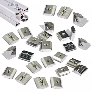 DELMER Búa Đai Ốc T-Track Trượt M3 M4 M5 M6 T Khối Nhôm Hồ Sơ T Khe Cắm Đai Ốc