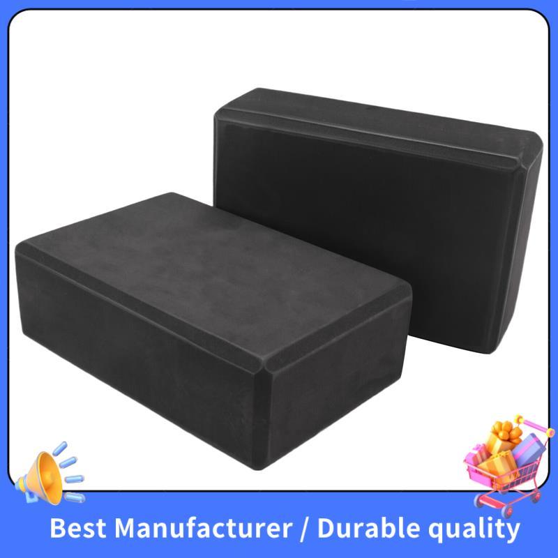 Khối Yoga 2 Gói, Gạch tập yoga xốp EVA mật độ cao 23X15X7.6cm, Thân thiện với môi trường &, Đen