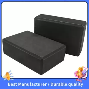 Khối Yoga 2 Gói, Gạch tập yoga xốp EVA mật độ cao 23X15X7.6cm, Thân thiện với môi trường &, Đen