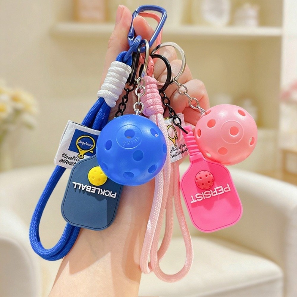 YUUKII Fitness Series Mặt dây chuyền, Bộ mái chèo bóng chày Dopamine Pickleball có thể tháo rời Móc khóa, có khóa Pickleball Móc chìa khóa Túi quyến rũ