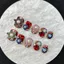 Cloisonne Phong Cách Trung Hoa Men Sơn Mạ Vàng Trang Sức Handmade Gương Ma Thuật Đeo Móng Tay Cô Dâu Phong Cách Trung Hoa Đậu Hà Lan Móng Tay