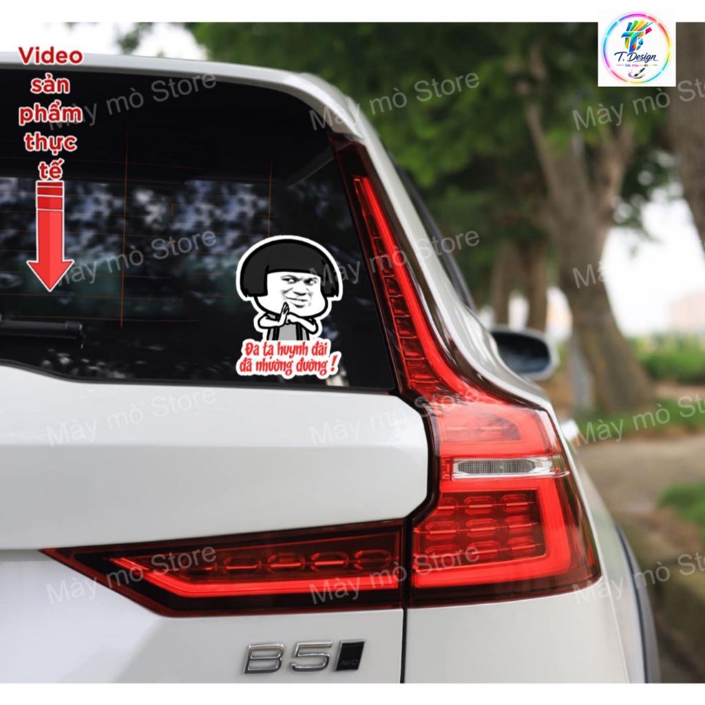 "Decal Xe Chống Nước 'Đa Tạ Huynh Đài Đã Nhường Đường' - Trang Trí Mày Mò Store"