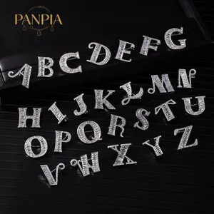 PNPIA- Kim Loại Pha Lê Thổ Cẩm Pin 26 Chữ Cái Tiếng Anh Chân Và Thổ Cẩm Phù Hợp Với Áo Sơ Mi Huy Hiệu Trang Sức Thời Trang Cho Nam Và Nữ Phụ Kiện