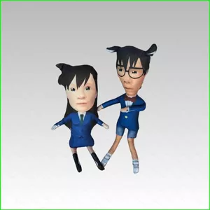 PS1 Thám Tử Lừng Danh Conan Edogawa Ran Mori Plushie Khô Trừu Tượng Chuột Sang Trọng Tư Thế Dây Skeleton SP1