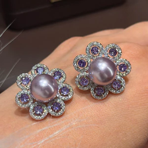 Bông tai thời trang tua rua sang trọng Zircon Phong cách mới
