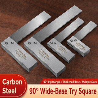 NOTE1 Thước L-Square, Đế rộng có độ chính xác cao Thử vuông, Cân 90° Dụng cụ đo góc phải bằng thép Carbon