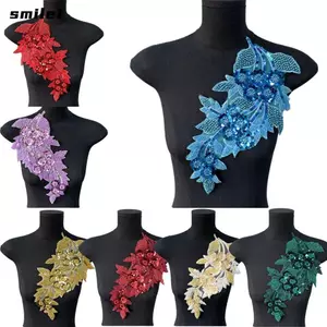 Miếng dán hoa đính Sequin SMILE, Miếng dán thêu thủ công thêu, Miếng dán thủ công DIY thời trang Váy cưới