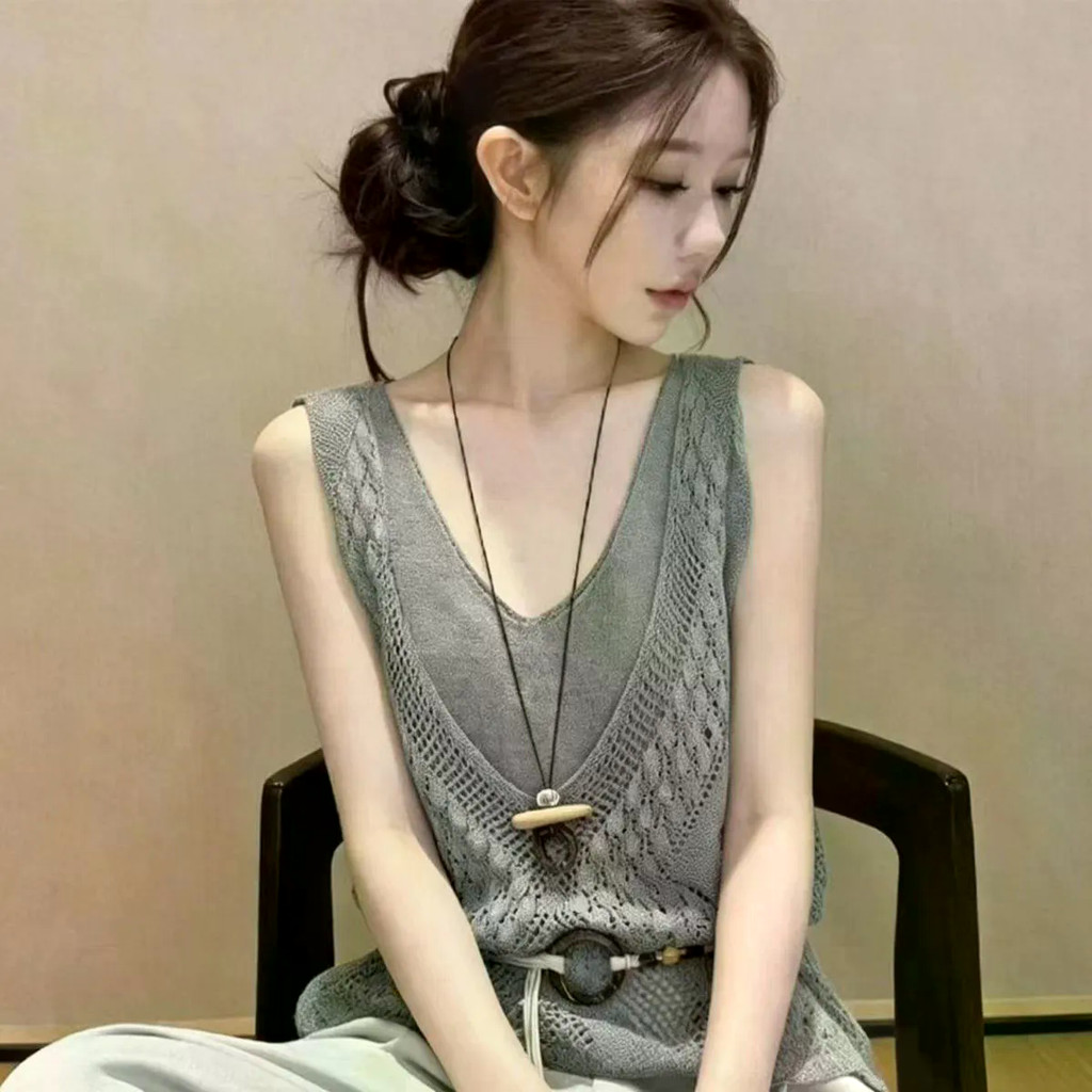 Áo Nữ Retro Thân Thiện Hàn Quốc Độc Đáo Đẹp Ngày Lễ Dệt Kim