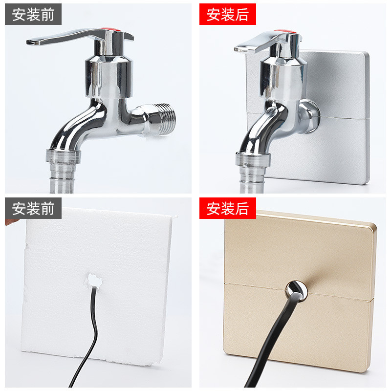 Lỗ Tường Trang Trí Bìa Xấu Xí Vòi Chặn Ống Điều Hòa Không Khí Cổng Làm Đầy Tròn Chia Chặn Lỗ Bao BXNP