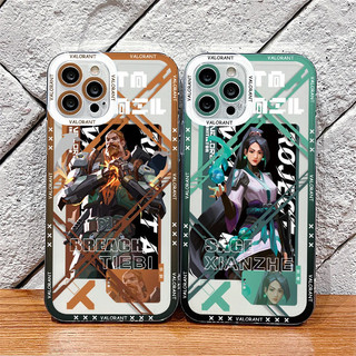Dành Cho IPhone 17 15 16 Pro Max 16E 16 Plus 17 Vỏ Không Khí Trò Chơi Valorant Nhân Vật Nghệ Thuật Trong Suốt TPU Silica gel Sáng Tạo INS Chống Sốc Bảo Vệ Camera Chống Rơi